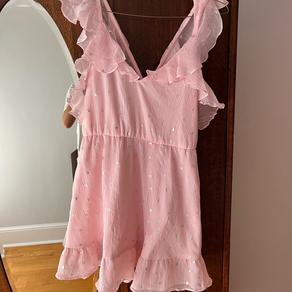 Lovers and Friends Pink Heart Dress (medium) NWT